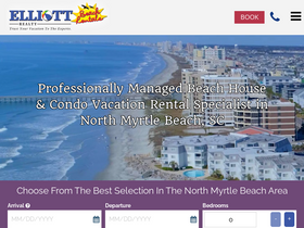 'elliottbeachrentals.com' screenshot