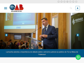 'oabrs.org.br' screenshot