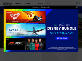 'shows.disney.com' screenshot