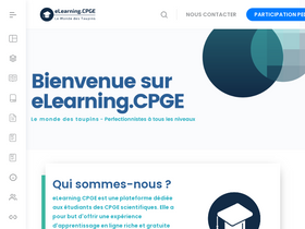 'elearning-cpge.com' screenshot