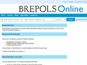'brepolsonline.net' screenshot