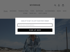 myrrheonline.com homepage screenshot