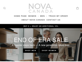 nova-canada.ca homepage screenshot
