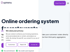 'upmenu.com' screenshot