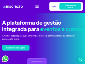 'e-inscricao.com' screenshot