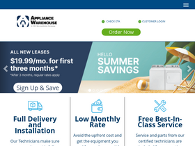 'appliancewhse.com' screenshot
