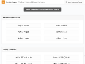 'randomkeygen.com' screenshot