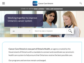 'cancercareontario.ca' screenshot