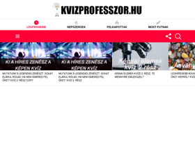 'kvizprofesszor.hu' screenshot