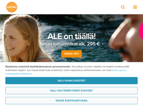 'aurinkomatkat.fi' screenshot