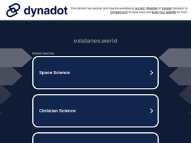 Existance.world website image