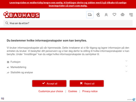 'bauhaus.no' screenshot