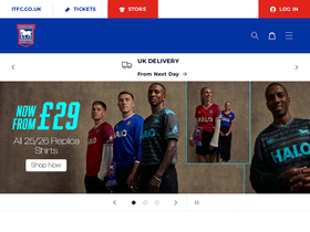 Ipswich Town FC Official Store homepage screenshot