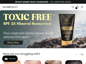 'ginamber.com' screenshot