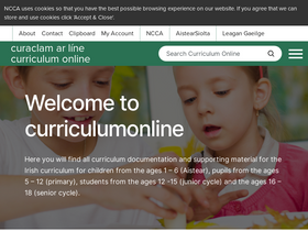 'curriculumonline.ie' screenshot