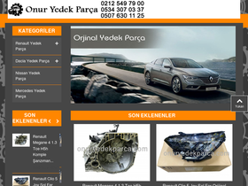 'onuryedekparca.com' screenshot