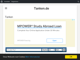 'tanken.de' screenshot