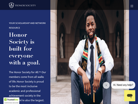 'honorsociety.org' screenshot