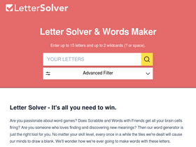 'lettersolver.com' screenshot