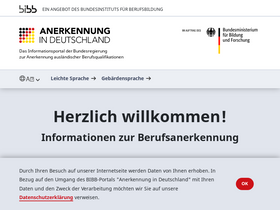 'anerkennung-in-deutschland.de' screenshot