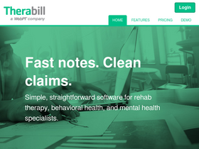 'therabill.com' screenshot