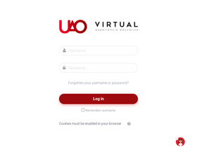 'uaovirtual.edu.co' screenshot