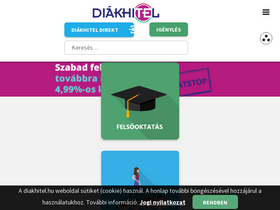 'diakhitel.hu' screenshot