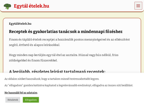 'egytaletelek.hu' screenshot