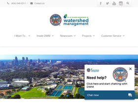 'atlantawatershed.org' screenshot