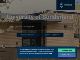 'sunderland.ac.uk' screenshot