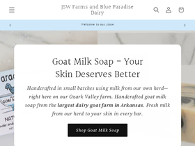 blueparadisedairy.com homepage screenshot