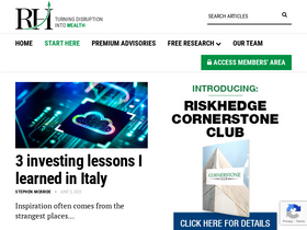 'riskhedge.com' screenshot