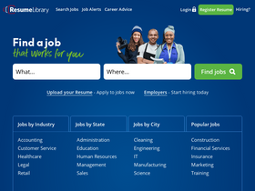 'resume-library.com' screenshot