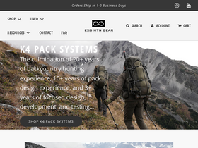 'exomtngear.com' screenshot