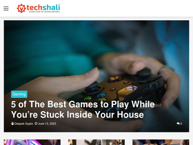 'techshali.com' screenshot