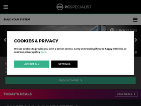 'pcspecialist.co.uk' screenshot