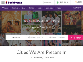'bookeventz.com' screenshot