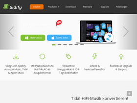 'sidify.de' screenshot