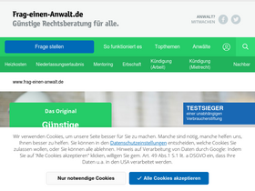 'frag-einen-anwalt.de' screenshot