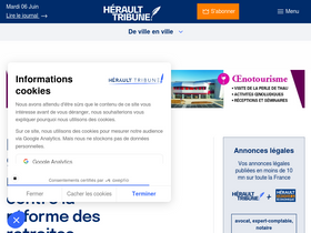 'herault-tribune.com' screenshot