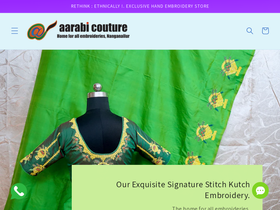 aarabicouture.com homepage screenshot
