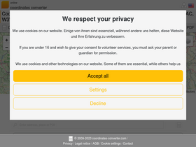 'coordinates-converter.com' screenshot