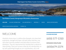 'aa-san-mateo.org' screenshot