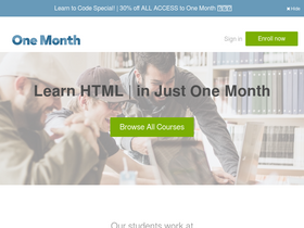 'onemonth.com' screenshot