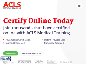 'aclsmedicaltraining.com' screenshot