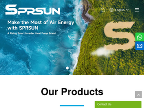 'sprsunheatpump.com' screenshot