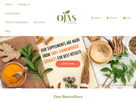 ojasshop.in homepage screenshot