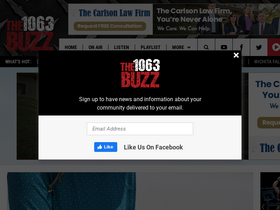 '1063thebuzz.com' screenshot