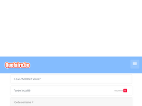 'quefaire.be' screenshot