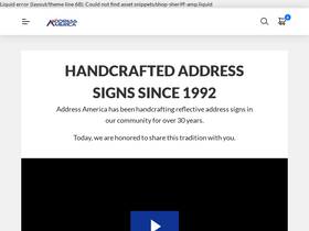 Addressamerica homepage screenshot